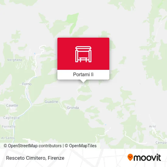 Mappa Resceto Cimitero