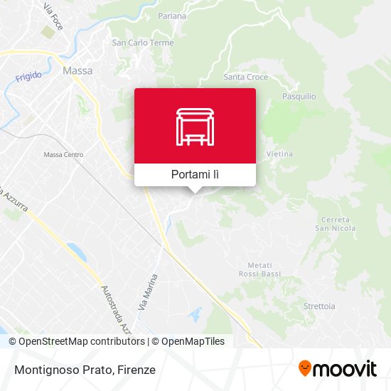 Mappa Montignoso Prato