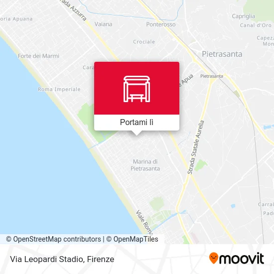 Mappa Via Leopardi Stadio