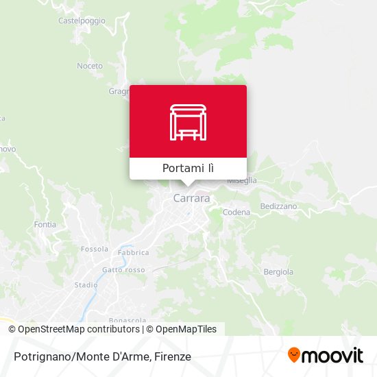 Mappa Potrignano/Monte D'Arme