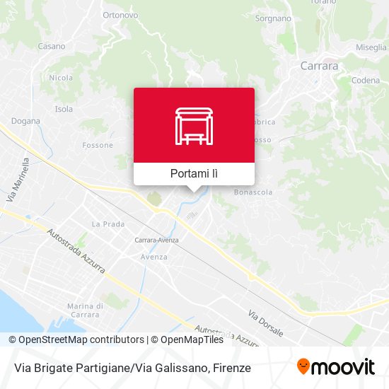 Mappa Via Brigate Partigiane / Via Galissano