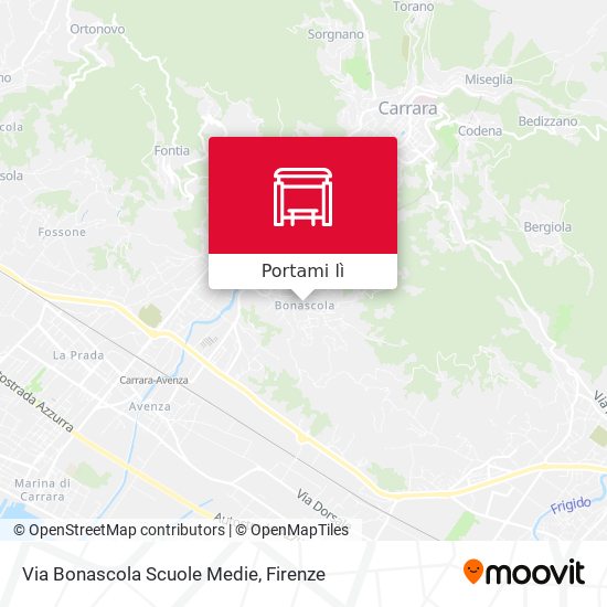 Mappa Via Bonascola Scuole Medie