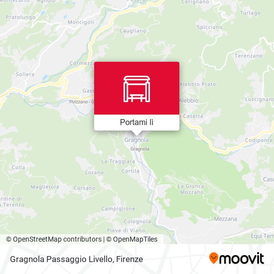 Mappa Gragnola Passaggio Livello
