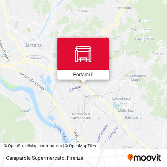 Mappa Caniparola Supermercato