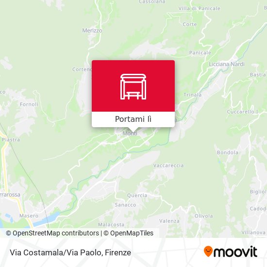 Mappa Via Costamala/Via Paolo