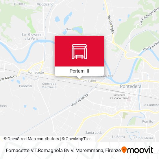 Mappa Fornacette V.T.Romagnola Bv V. Maremmana