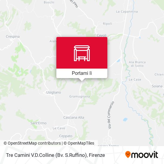 Mappa Tre Camini V.D.Colline (Bv. S.Ruffino)