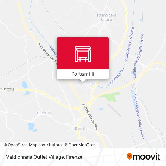 Mappa Valdichiana Outlet Village