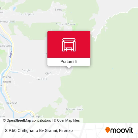 Mappa S.P.60 Chitignano Bv.Granai