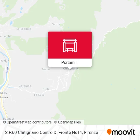 Mappa S.P.60 Chitignano Centro Di Fronte Nc11