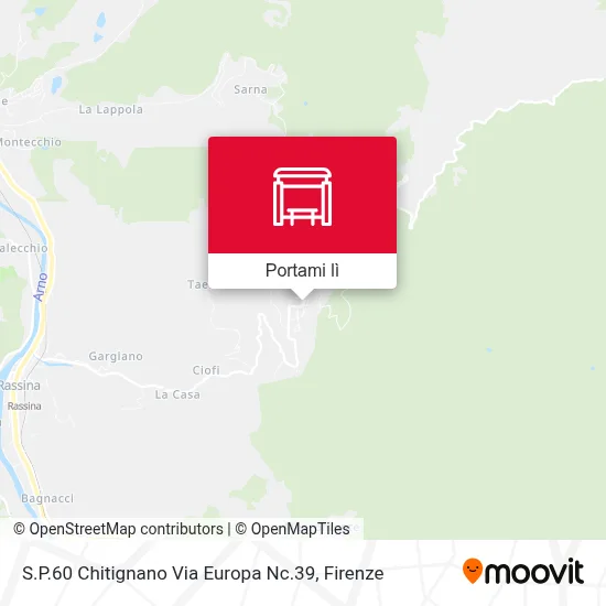 Mappa S.P.60 Chitignano Via Europa Nc.39