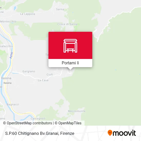 Mappa S.P.60 Chitignano Bv.Granai
