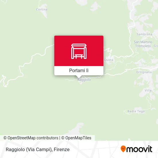 Mappa Raggiolo (Via Campi)