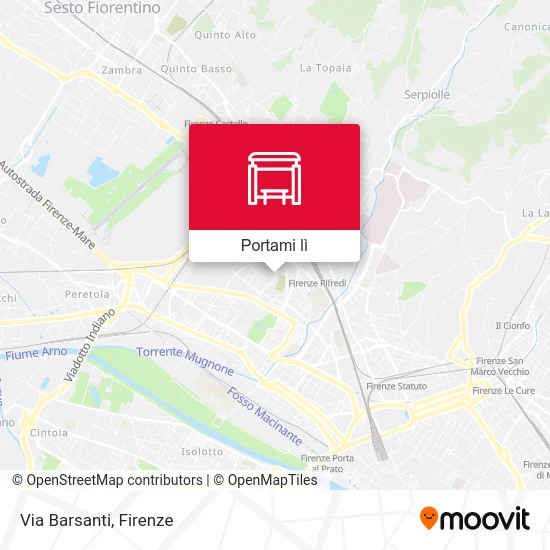 Mappa Via Barsanti