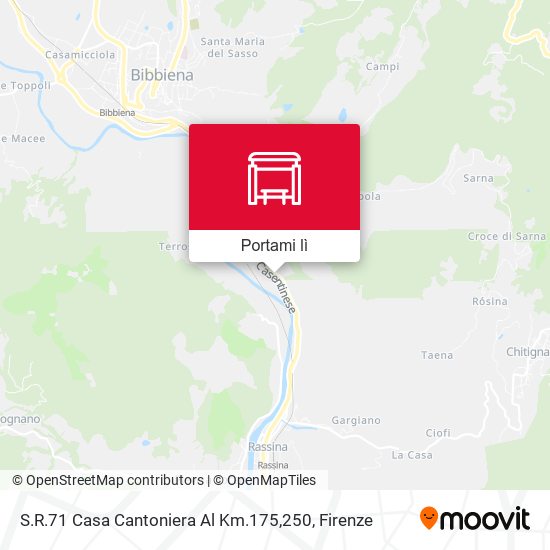 Mappa S.R.71 Casa Cantoniera Al Km.175,250