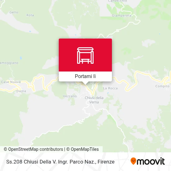 Mappa Ss.208 Chiusi Della V. Ingr. Parco Naz.