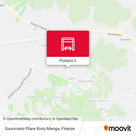 Mappa Gavorrano Filare Bivio Menga
