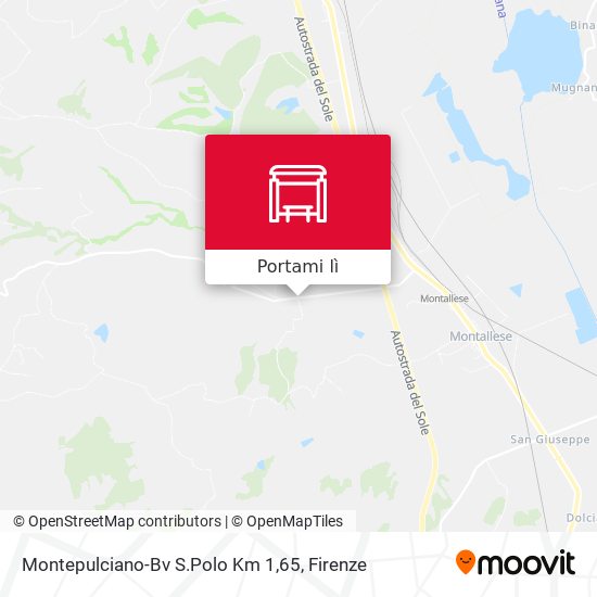 Mappa Montepulciano-Bv S.Polo Km 1,65