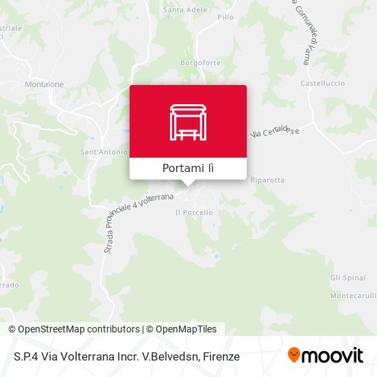 Mappa S.P.4 Via Volterrana Incr. V.Belvedsn
