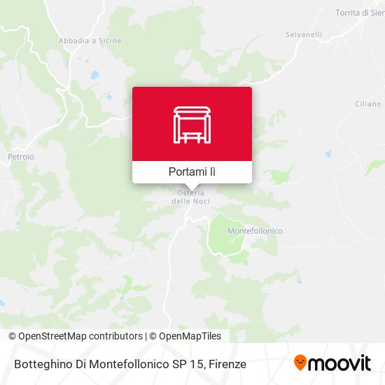 Mappa Botteghino Di Montefollonico SP 15