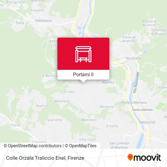Mappa Colle Orzala Traliccio Enel