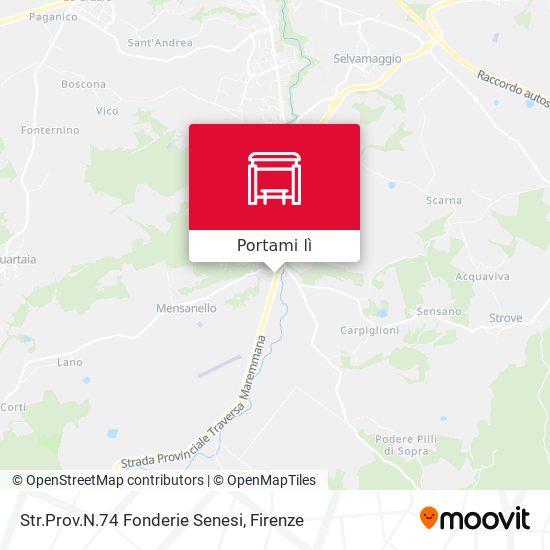 Mappa Str.Prov.N.74 Fonderie Senesi