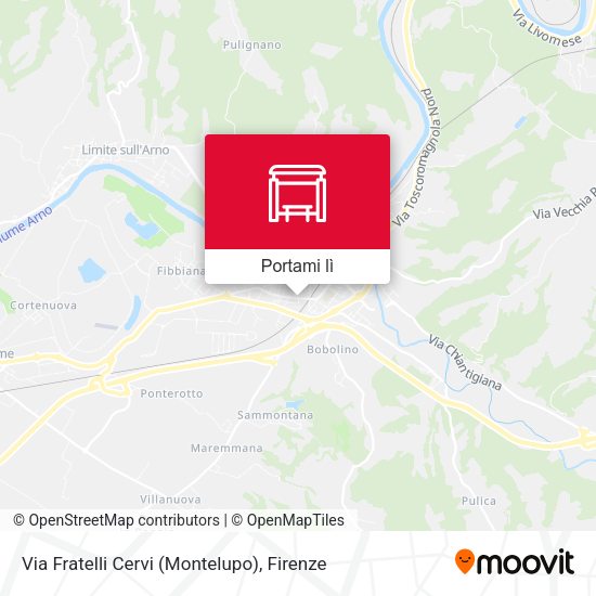 Mappa Via Fratelli Cervi (Montelupo)