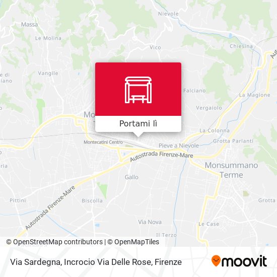Mappa Via Sardegna, Incrocio Via Delle Rose