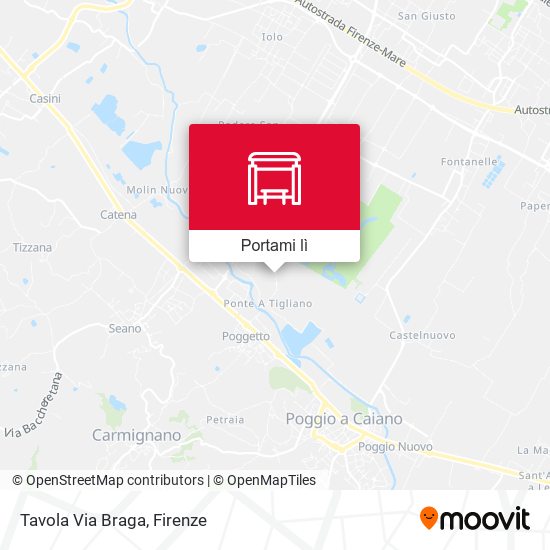 Mappa Tavola Via Braga