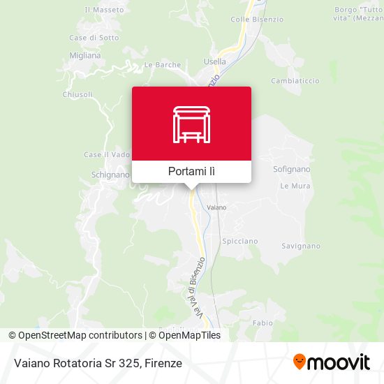Mappa Vaiano Rotatoria Sr 325