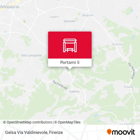 Mappa Gelsa Via Valdinievole
