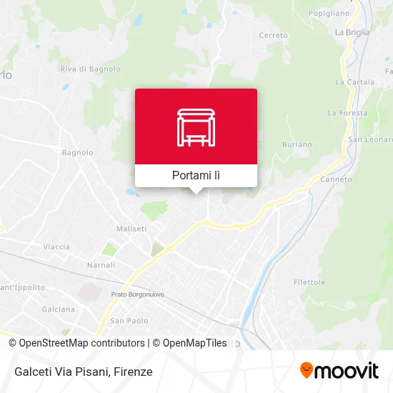 Mappa Galceti Via Pisani