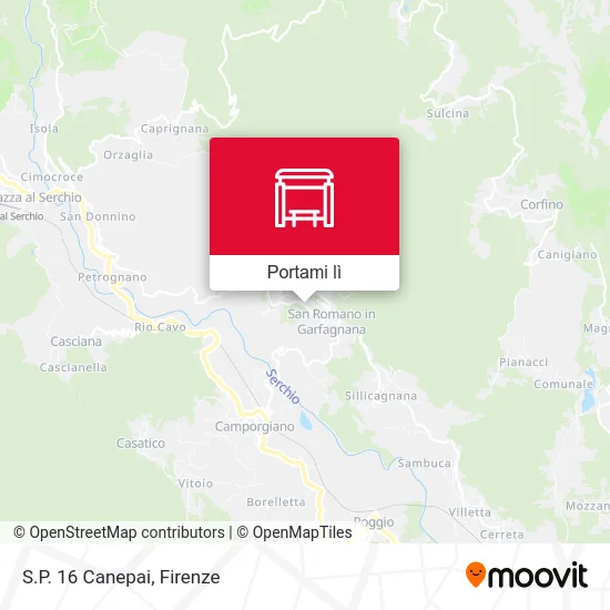 Mappa S.P. 16 Canepai