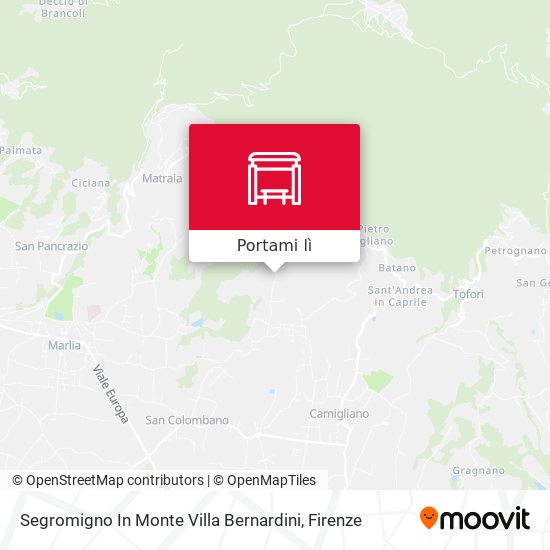 Mappa Segromigno In Monte Villa Bernardini