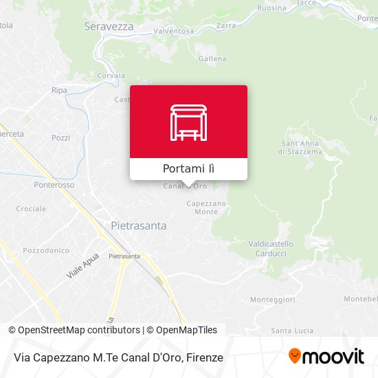 Mappa Via Capezzano M.Te Canal D'Oro