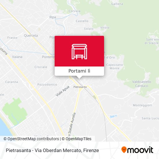 Mappa Pietrasanta - Via Oberdan Mercato