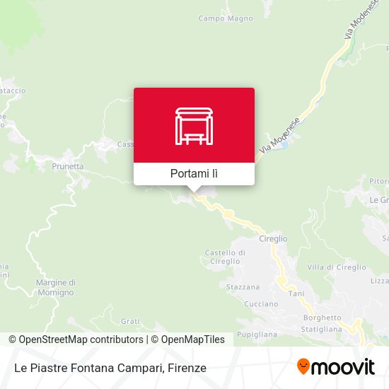 Mappa Le Piastre Fontana Campari