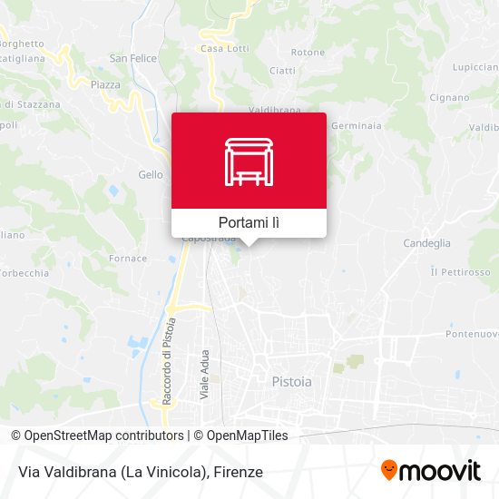 Mappa Via Valdibrana (La Vinicola)