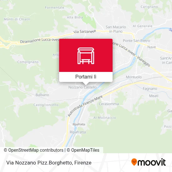 Mappa Via Nozzano Pizz.Borghetto