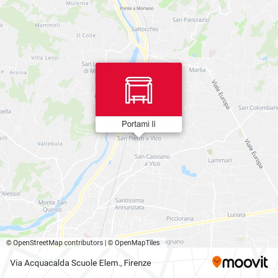 Mappa Via Acquacalda Scuole Elem.