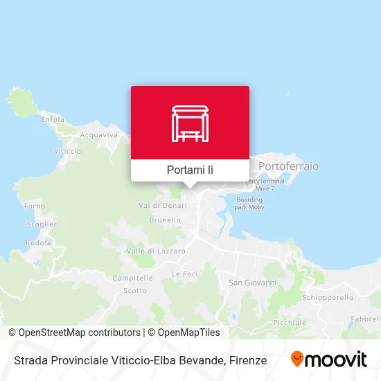 Mappa Strada Provinciale Viticcio-Elba Bevande