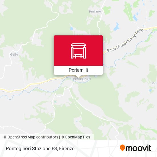 Mappa Ponteginori Stazione FS
