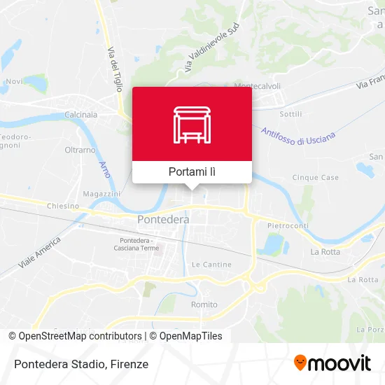 Mappa Pontedera Stadio