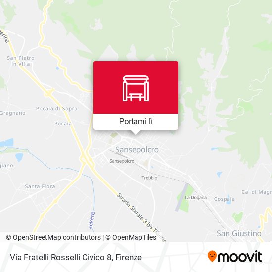 Mappa Via Fratelli Rosselli Civico 8
