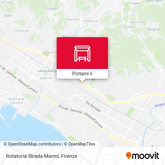 Mappa Rotatoria Strada Marmi