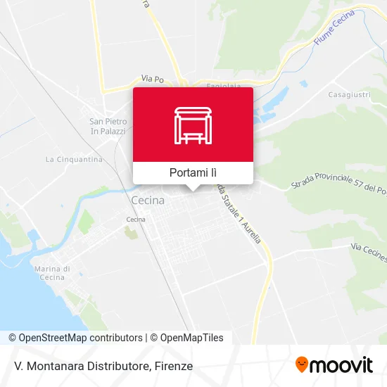 Mappa V. Montanara Distributore