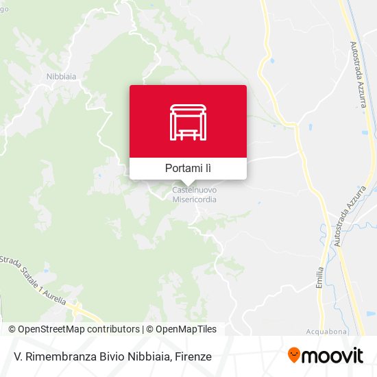 Mappa V. Rimembranza Bivio Nibbiaia
