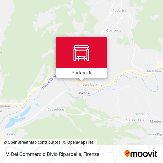 Mappa V. Del Commercio Bivio Riparbella