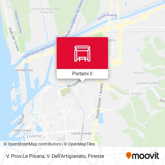 Mappa V. Prov.Le Pisana, V. Dell'Artigianato