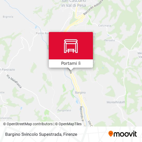 Mappa Bargino Svincolo Supestrada